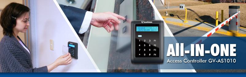 IP-based Controller with built-in Reader and Time & Attendance Function Keys - GV-AS1010 GeoVision IP-based Controller with built-in Reader and Time & Attendance Function Keys - GV-AS1010