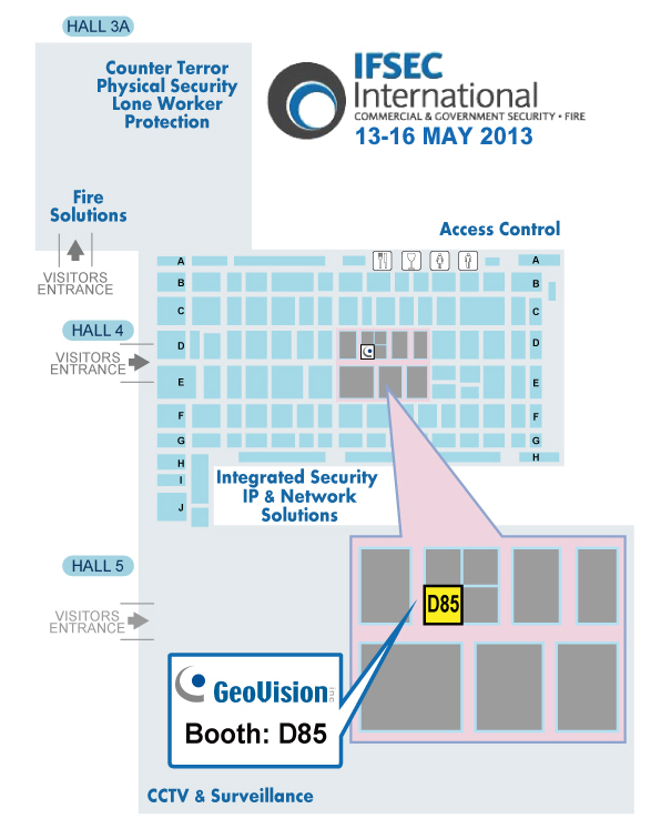 Geovision Invitation IFSEC 2013 BoothD85, 1316 May