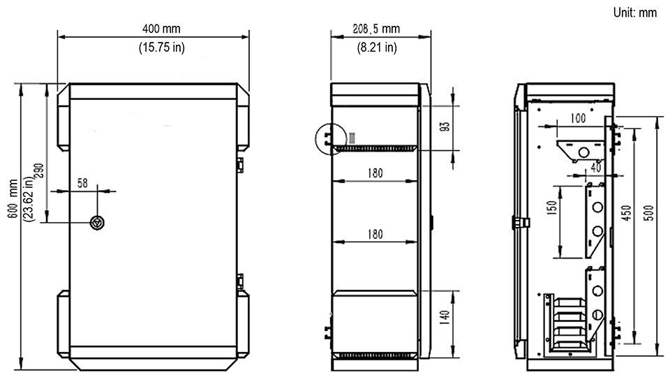 شمای فنی و ابعاد GV-G1 POWER BOX
